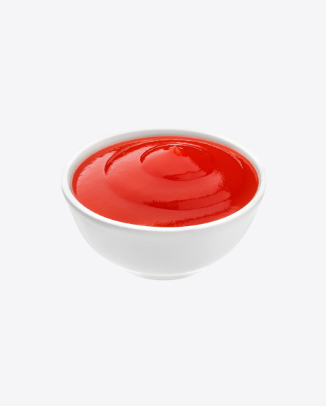 Ketchup in Ceramic Bowl PNG