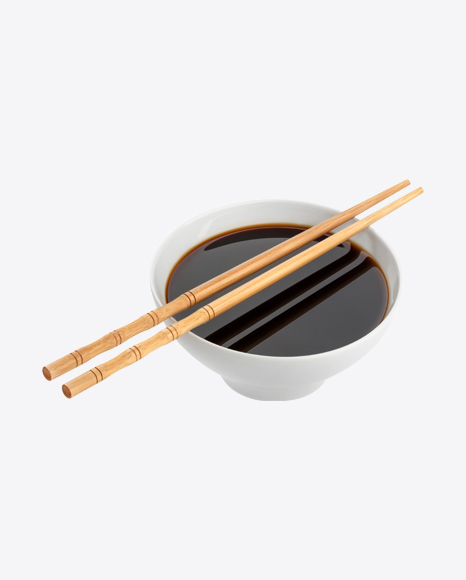 Soy Sauce with Wooden Sticks PNG