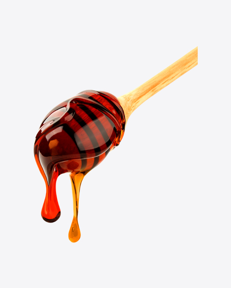 Wooden Dipper w/ Honey PNG