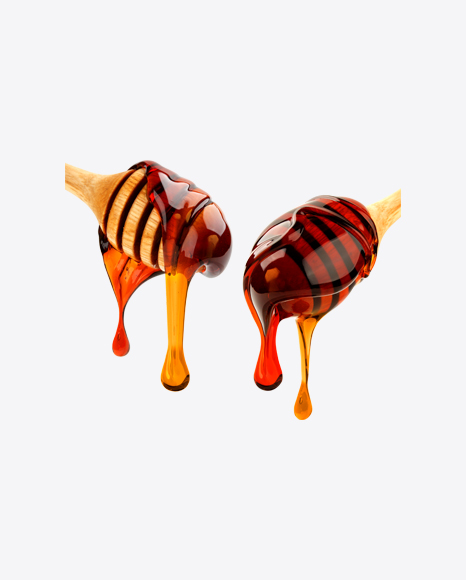 Wooden Dippers w/ Honey PNG