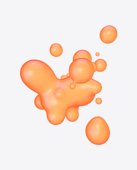 Orange Metaball Element PNG