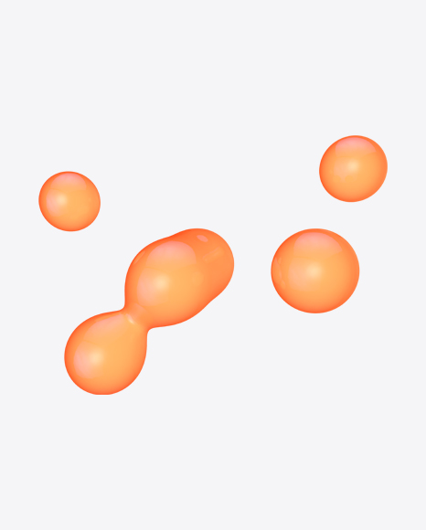 Orange Metaball Element PNG
