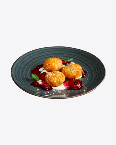 Cheese Pancakes w/ Strawberry Jam PNG