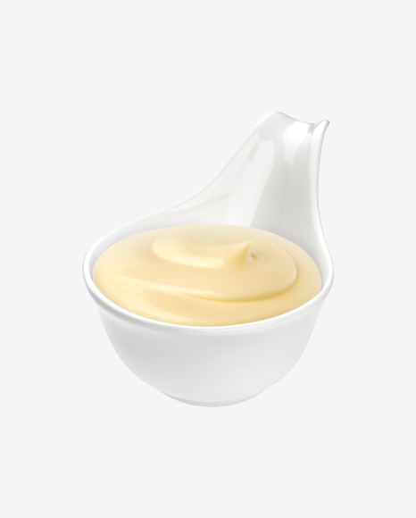 Mayonnaise in Ceramic Spoon PNG