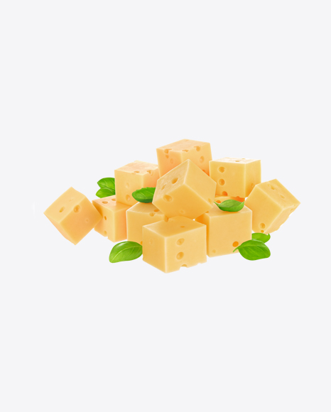Maasdam Cheese Cubes w/ Greens PNG