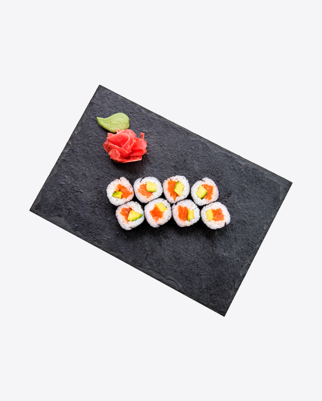 Sake Avocado Maki PNG