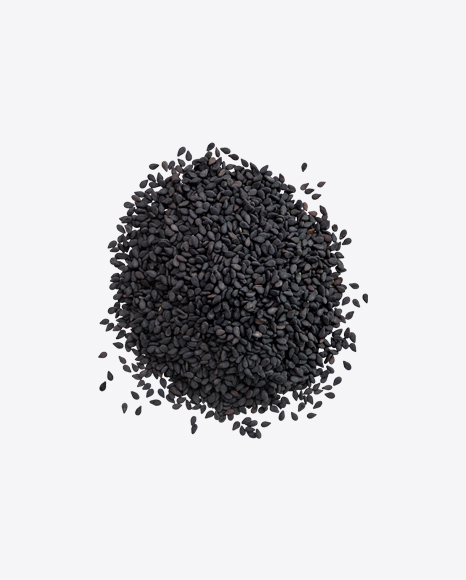 Pile of Black Seasam Seeds PNG