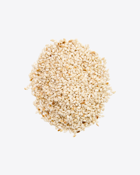 Pile of White Seasam Seeds PNG