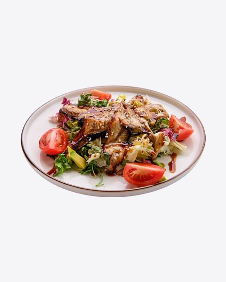 Mixed Salad with Roasted Eel PNG