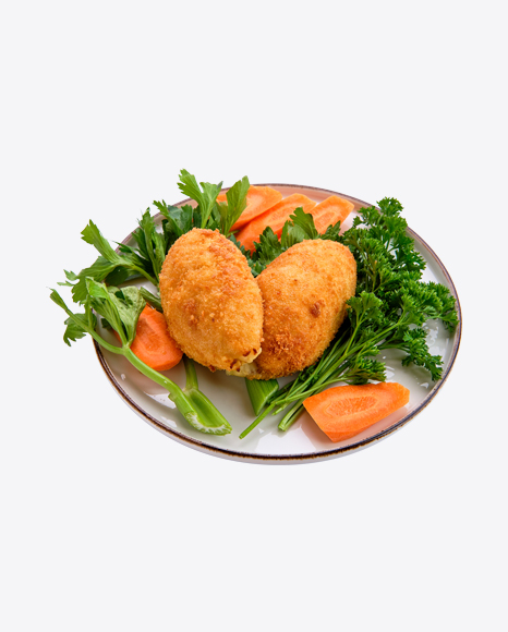 Fried Patties w/ Vegetables PNG