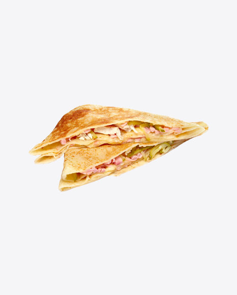 Pancakes w/ Ham, Chicken & Pickles PNG