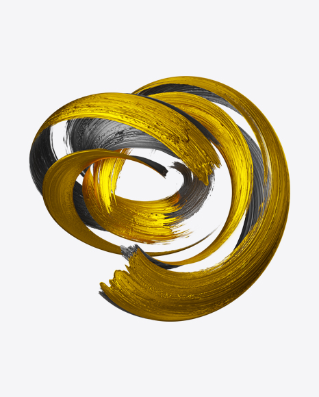 Golden Paint Stroke
