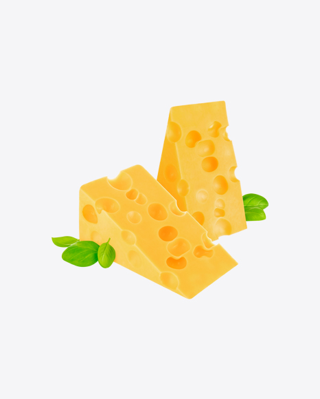 Maasdam Cheese Triangles w/ Greens PNG