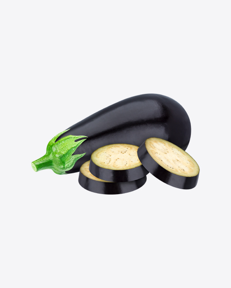 Eggplant w/ Slices PNG
