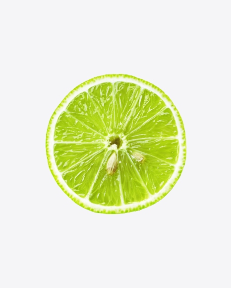 Lime Slice with Seeds PNG