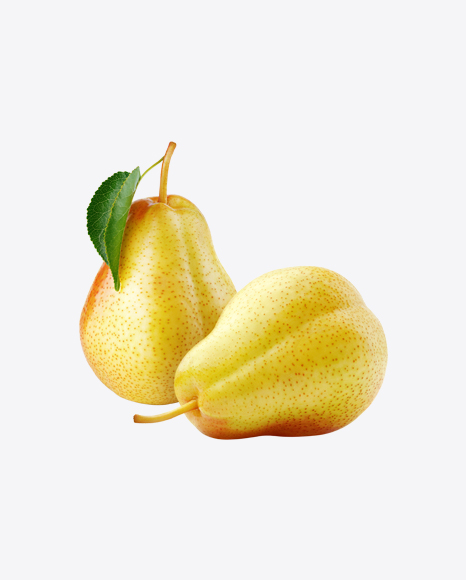 Yellow Pears with Leaf PNG