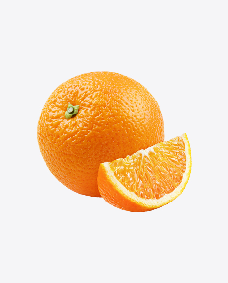 Orange with Slice PNG