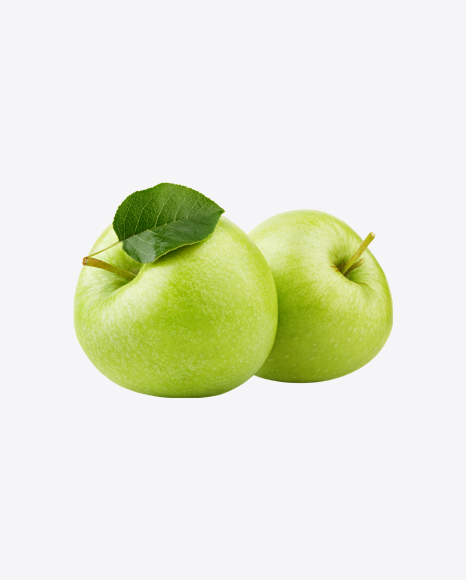 Green Apples with Leaf PNG