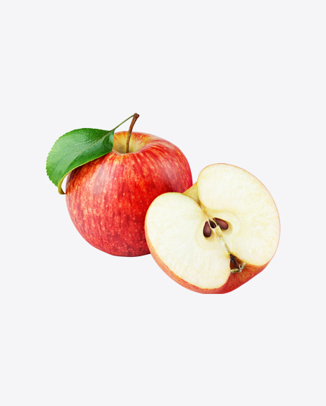 Red Apple with Half PNG