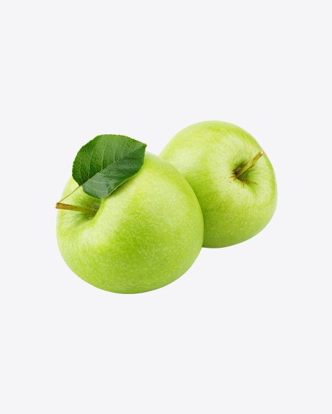 Green Apples with Leaf PNG