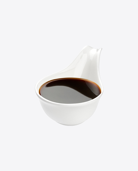 Soy Sauce in Ceramic Spoon PNG