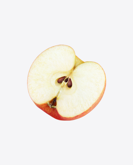 Half of Red Apple PNG