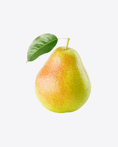 Pear with Leaf PNG