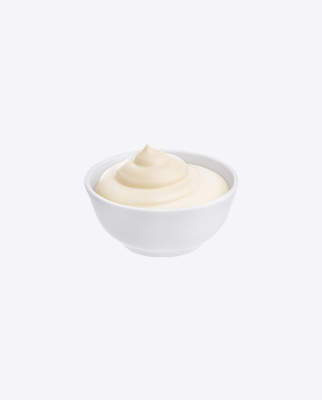 Mayonnaise in White Bowl PNG