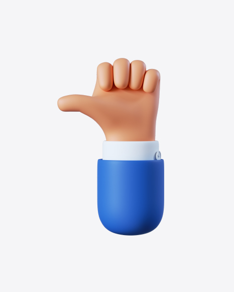 Cartoon Hand Thumbs Up Gesture PNG