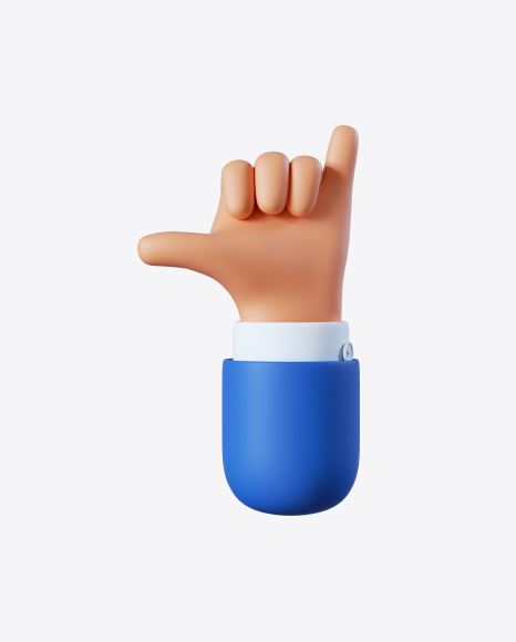 Cartoon Hand Rock On Gesture PNG