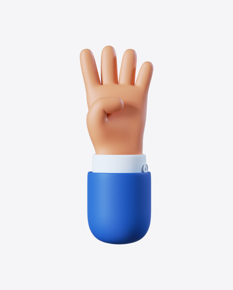 Cartoon Hand Four Gesture PNG