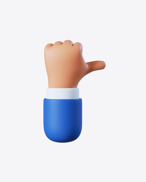 Cartoon Hand Thumb Up Gesture PNG
