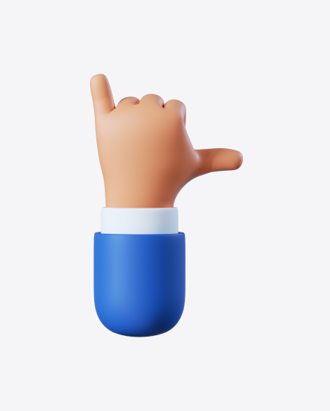 Cartoon Hand Rock On Gesture PNG