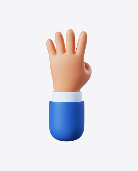Cartoon Hand Four Gesture PNG
