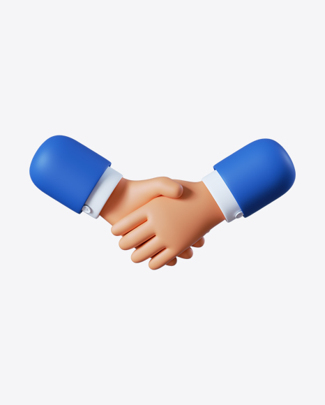Cartoon Handshake Gesture PNG