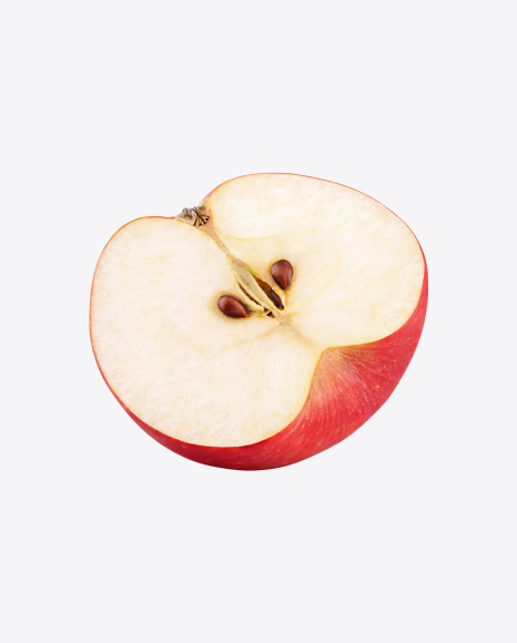 Half of Red Apple PNG