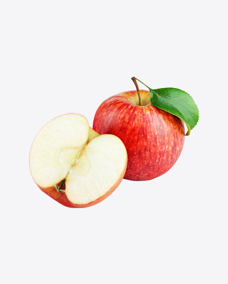 Red Apple with Half PNG