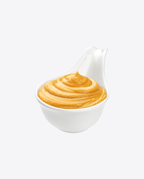 Mustard in Ceramic Spoon PNG