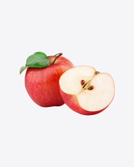 Red Apple with Half PNG