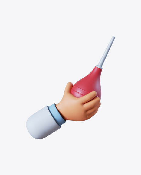 Doctor Hand with Pink Enema PNG