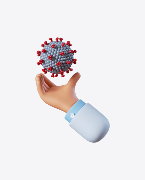 Doctor Hand Holding Coronavirus PNG
