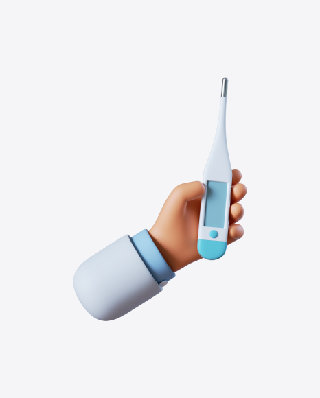 Doctor Hand with Thermometer PNG