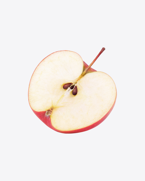 Half of Red Apple PNG