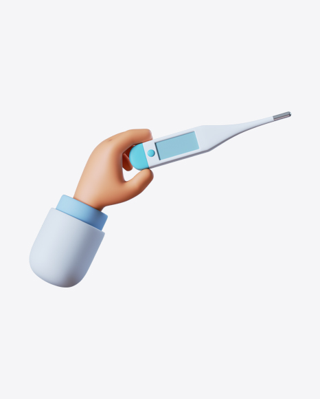 Doctor Hand Holding Thermometer PNG