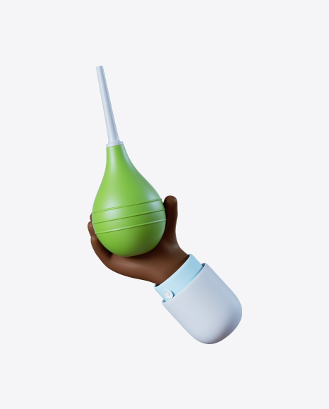 Doctor Hand with Green Enema PNG