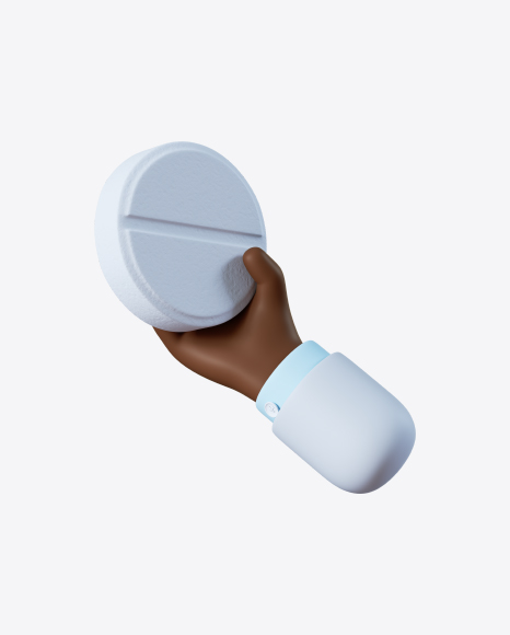 Doctor Hand Holding White Pill PNG