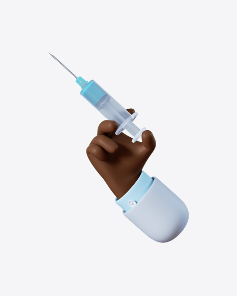 Doctor Hand Holding Syringe PNG