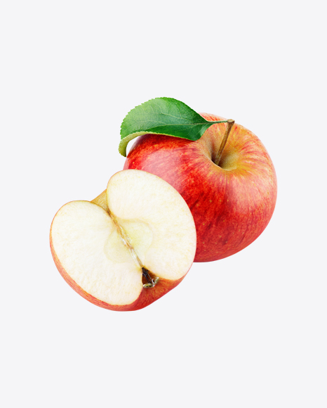 Red Apple with Half PNG