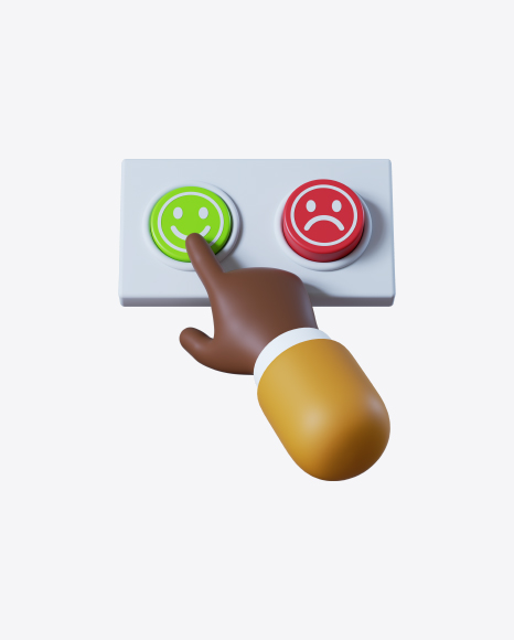 Cartoon Hand Pressing Green Button PNG