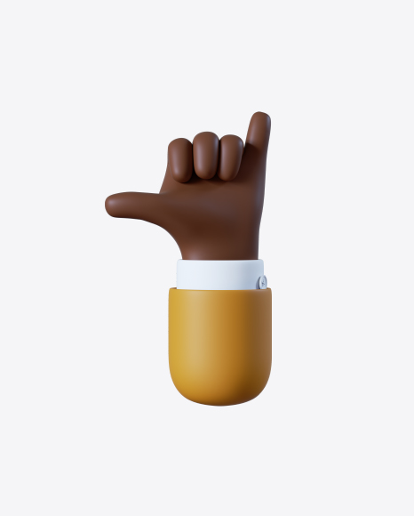 Cartoon Hand Rock On Gesture PNG